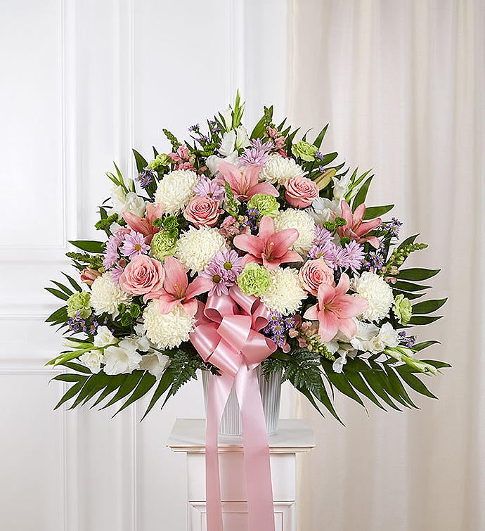 Heartfelt Sympathies Pastel Standing Basket