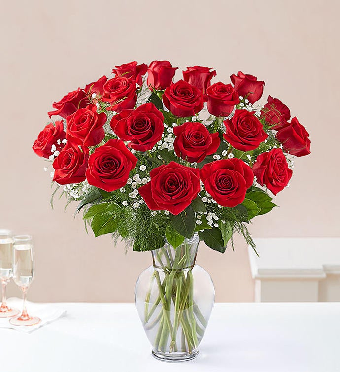Deluxe Elegance Long Stem Red Roses
