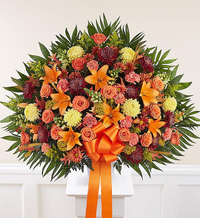 Heartfelt Sympathies Standing Basket - Fall