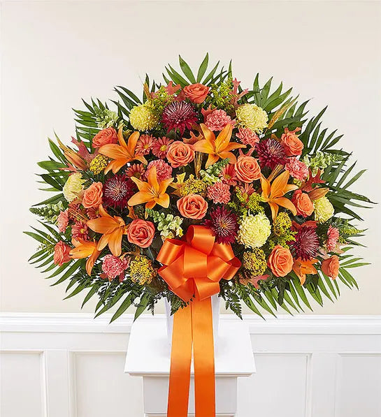 Heartfelt Sympathies Standing Basket - Fall