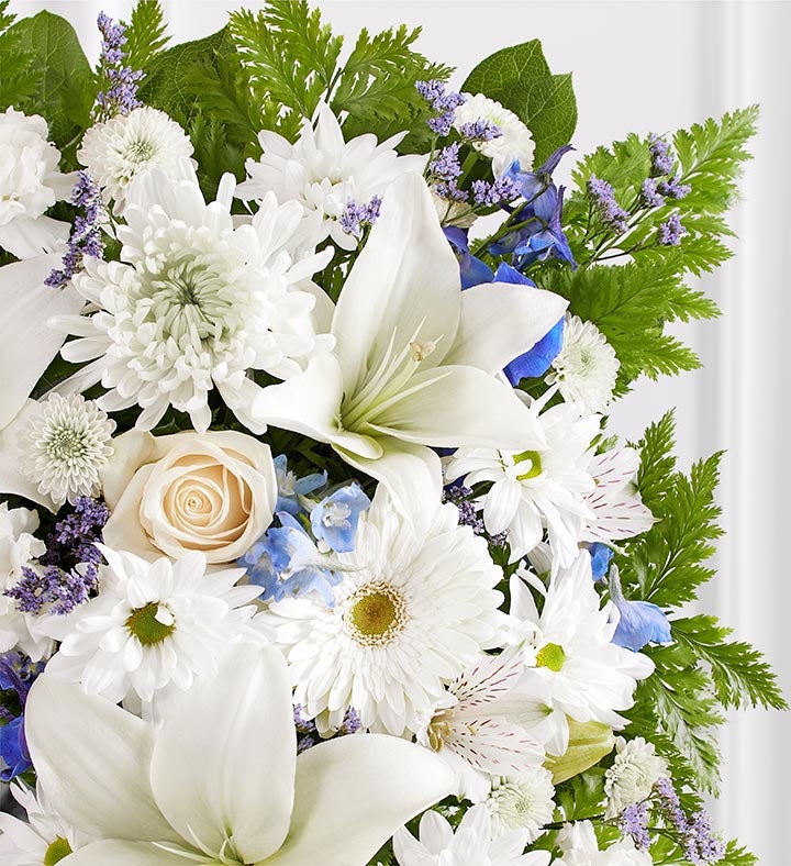 Sentimental Solace Wreath - Blue & White