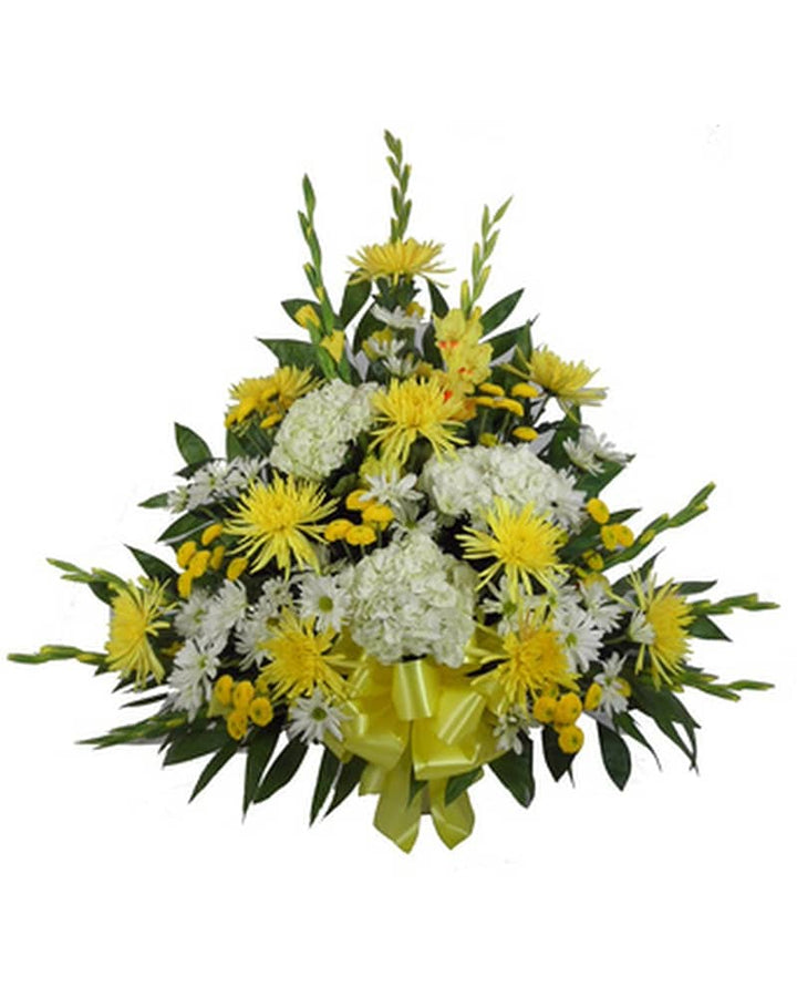 Sunshine Sentiments Glads and Hydrangea Mache