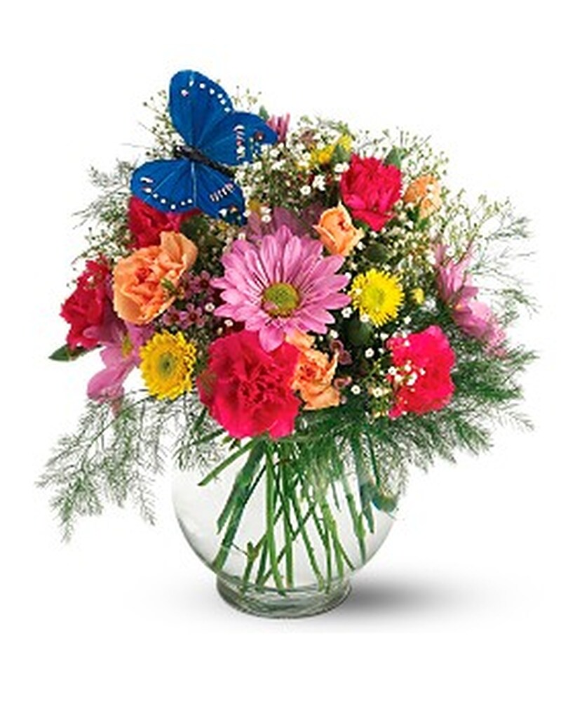 Butterfly Blossoms Vase