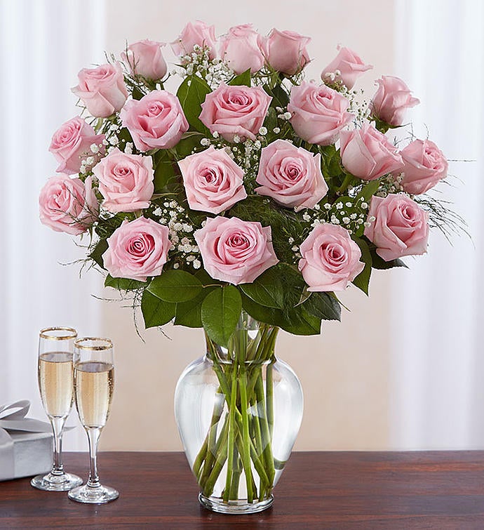 Deluxe Elegance Long Stem Pink Roses