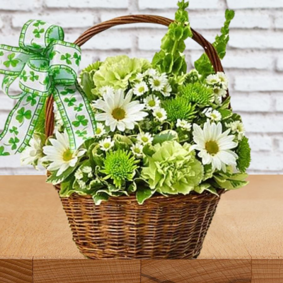 St. Patrick's Day Flower Basket