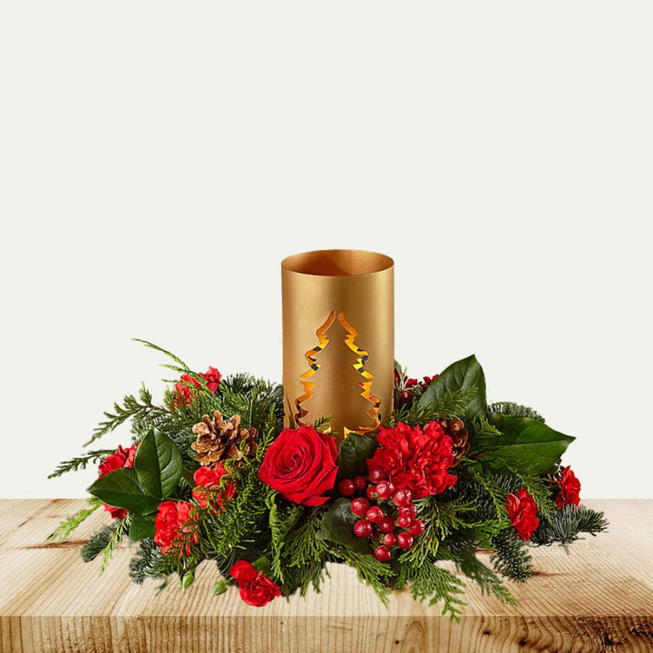 Evergreen Glow Centerpiece