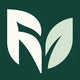 Flowers Now botanical FN leaf logo
