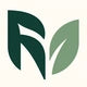 Flowers Now botanical FN leaf logo